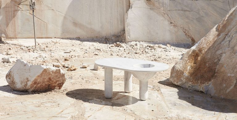 Comprising Three Legs, Minimal Oval Top And Hollowed Bowl Cavity,