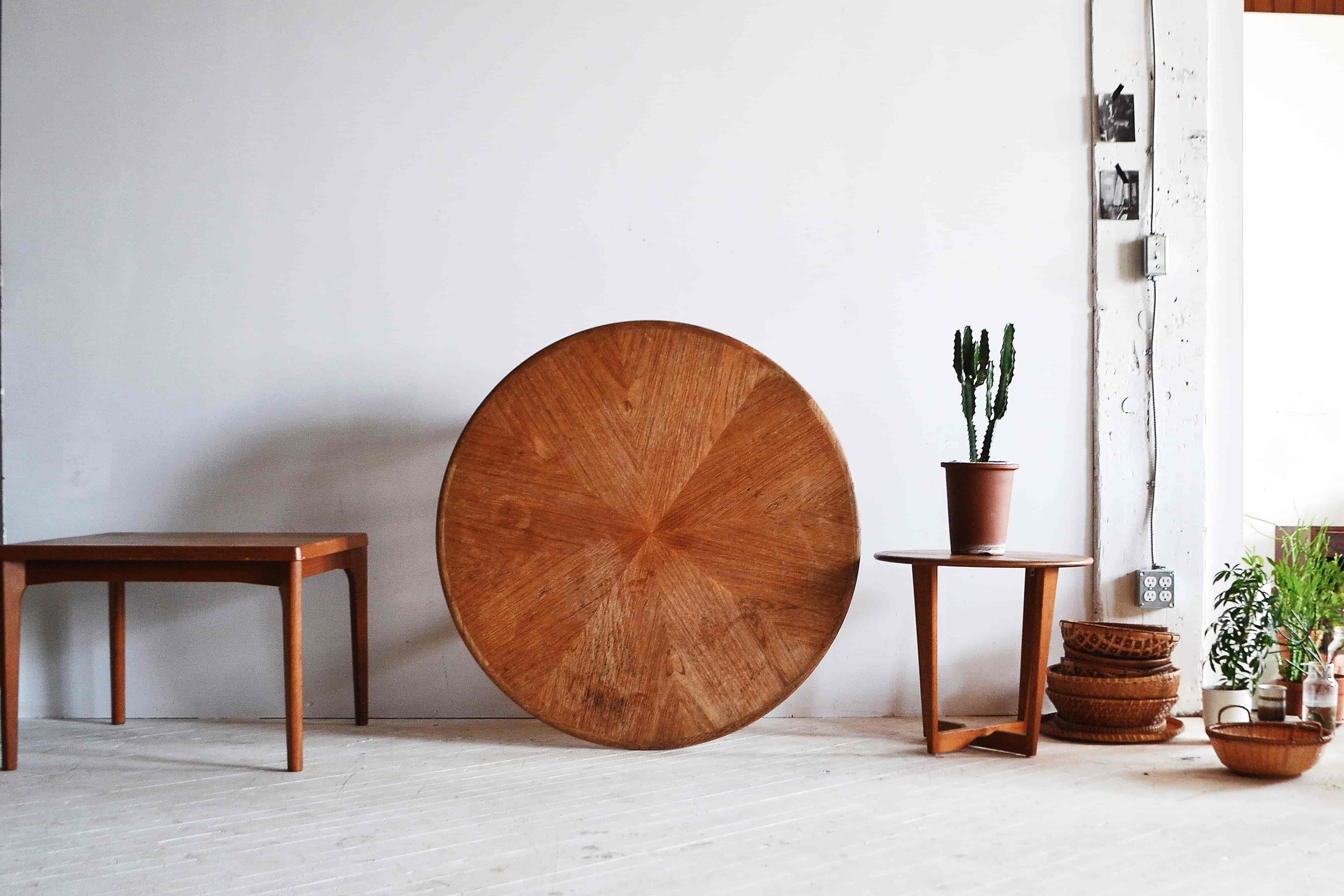 The before shot of table prior to restoration process