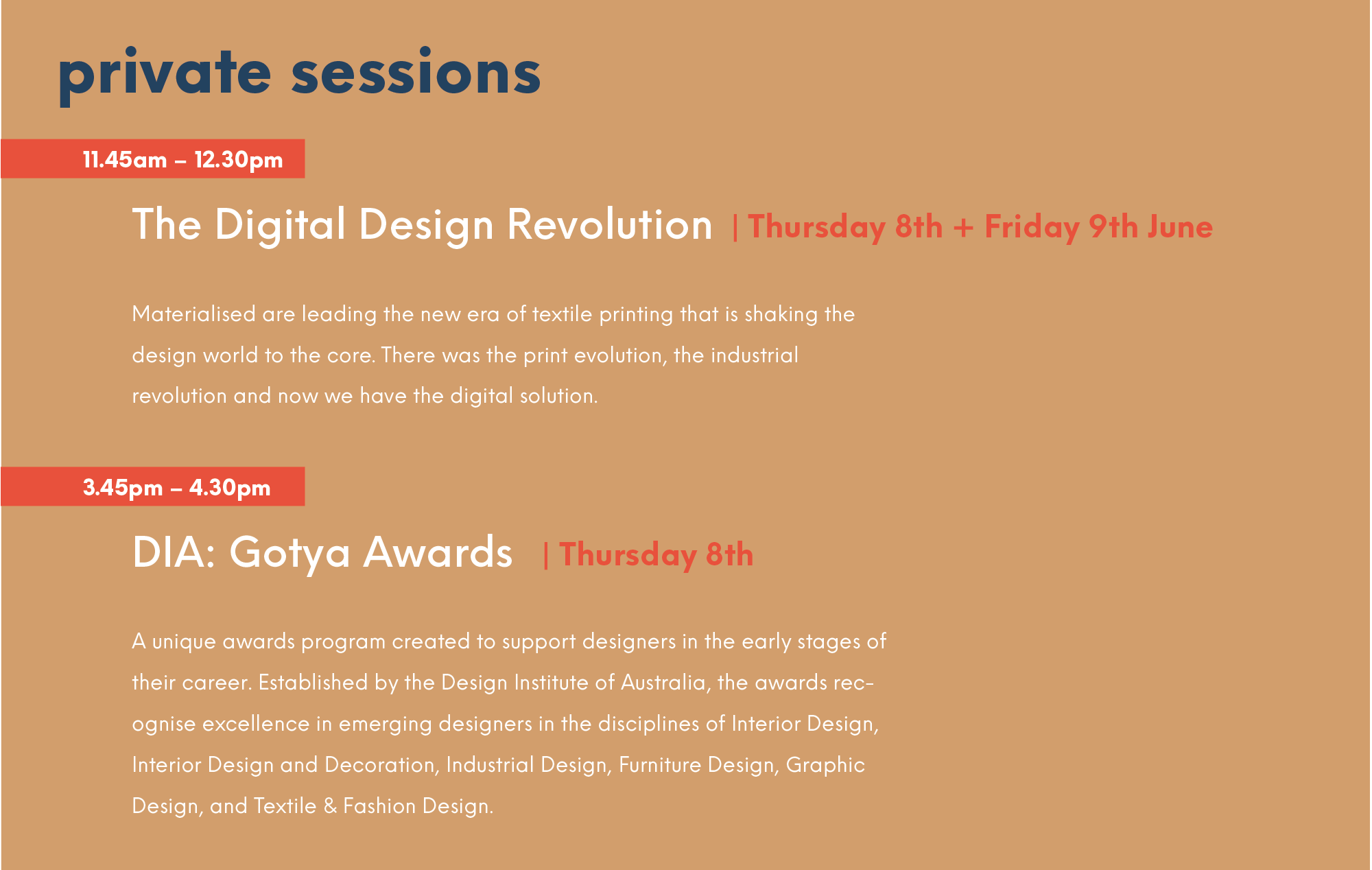 Private Sessions - Denfair - News, Events, Articles - Melbourne, VIC, Australia