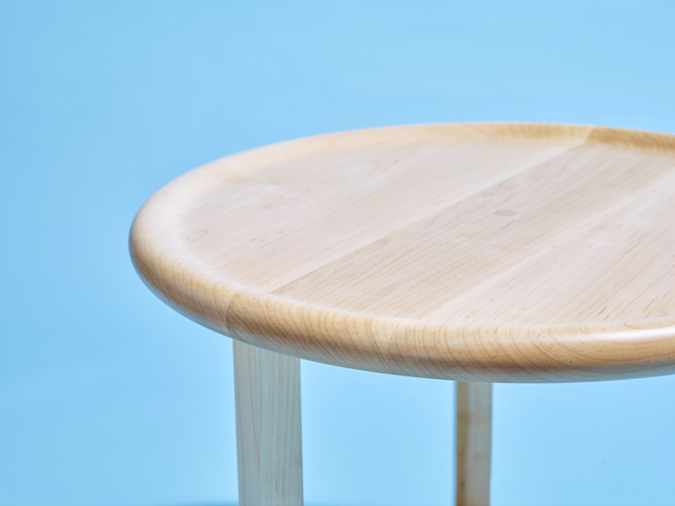 Side Table 2015 - Local TImber Closeup Sideview - Fred Ganim - Design Archive