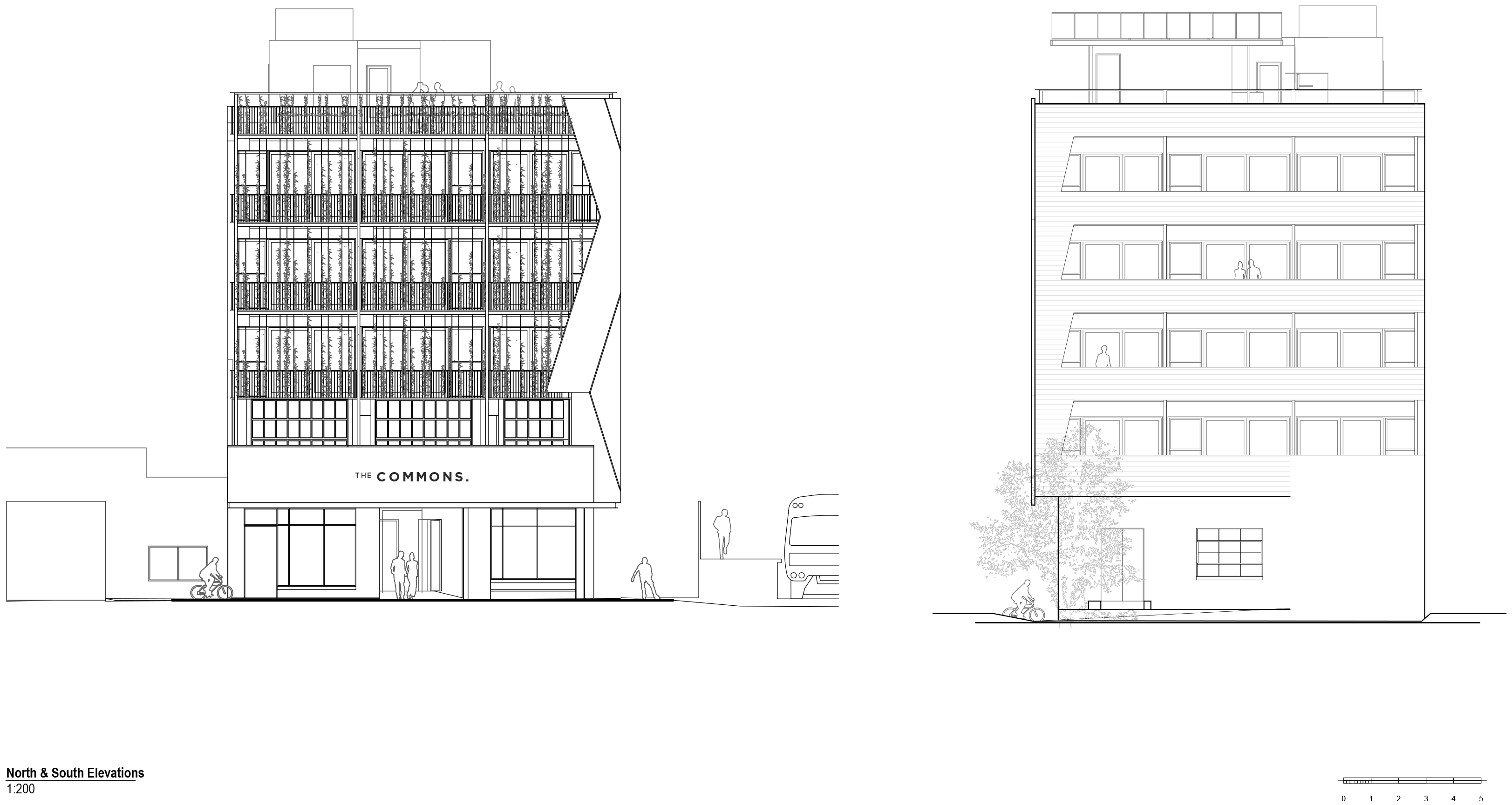 North and South Elevations - The Commons by Breathe Architecture