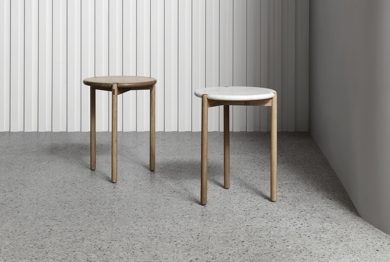AOS-T Timber or Marble Side Table by Made by Morgen - Local Design