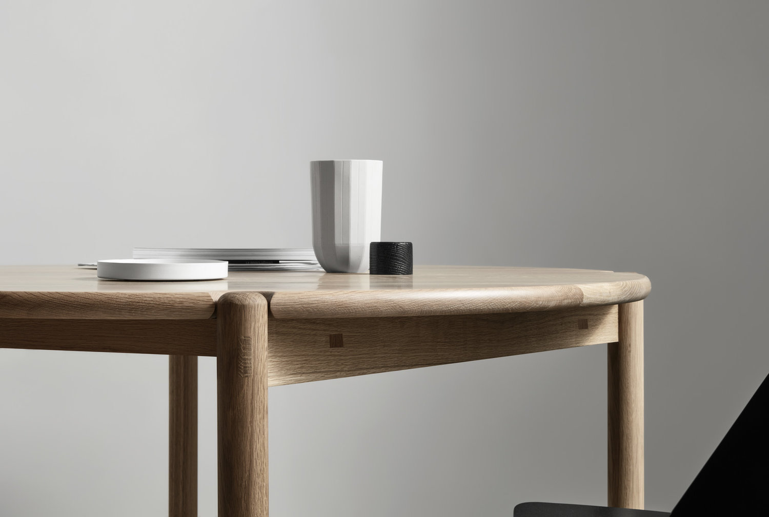 The Aod Rt Round Diing Table In American Oak Designed By Made By Morgen.