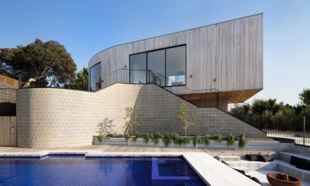 Parkside Beach House Features Concrete, Timber And Brick Throughout The Building