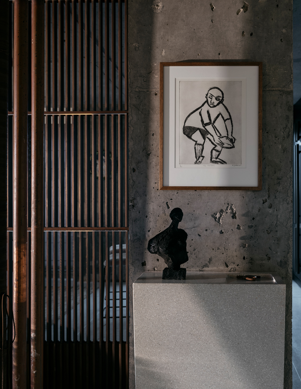 The Chocolate Timber, “rich And Earthy Ochre Tones”, Layered And Dense Fabrics, Detailed Cabinetry.