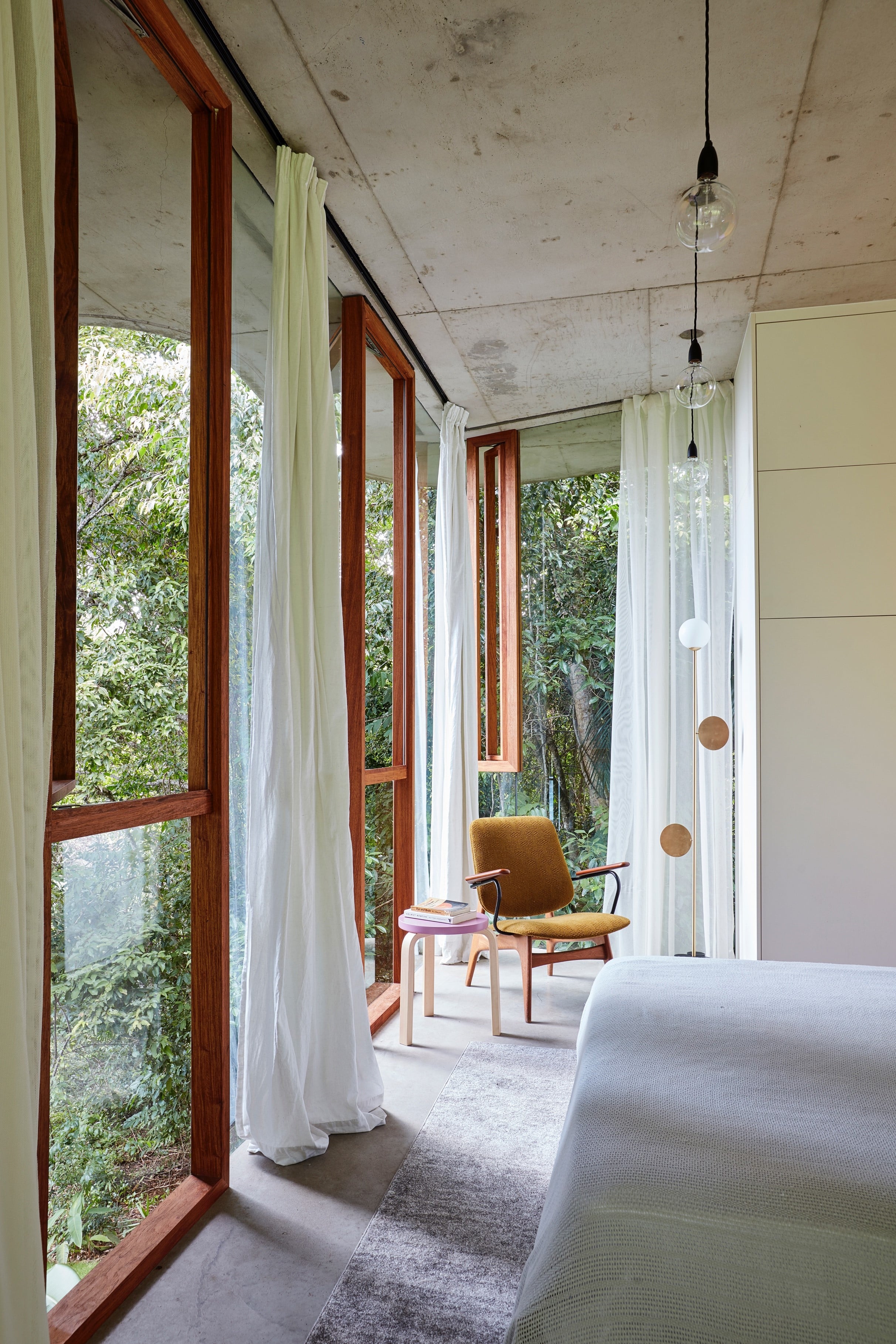 , The Use Of An External Courtyard Between The House And The Rainforest Provides Light And Ventilation