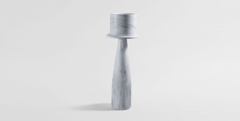 Comprised Of Pedestal And Planter, These Cylindrical Forms Are Designed With Minimal Design Language To Allow The Solid Elba Stone To Be The Focus.