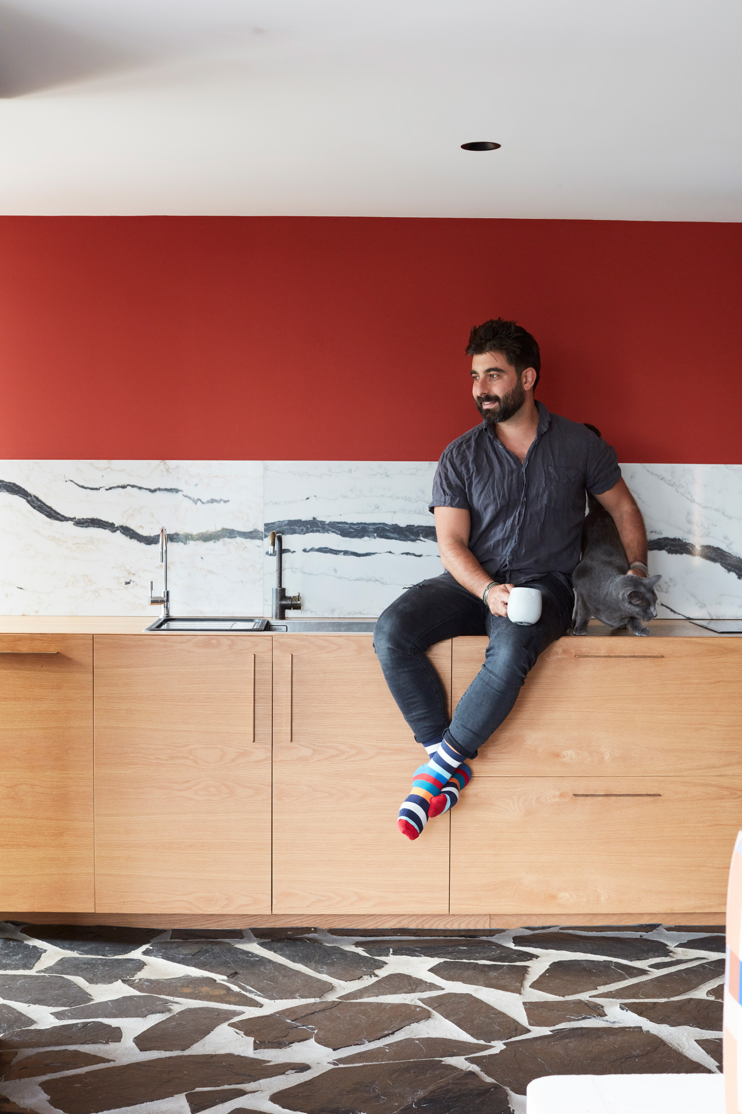 Through Careful Deliberation, The Existing Lower Living Room Wall Was Relocated To Align With The Wall On The Upper Floor.