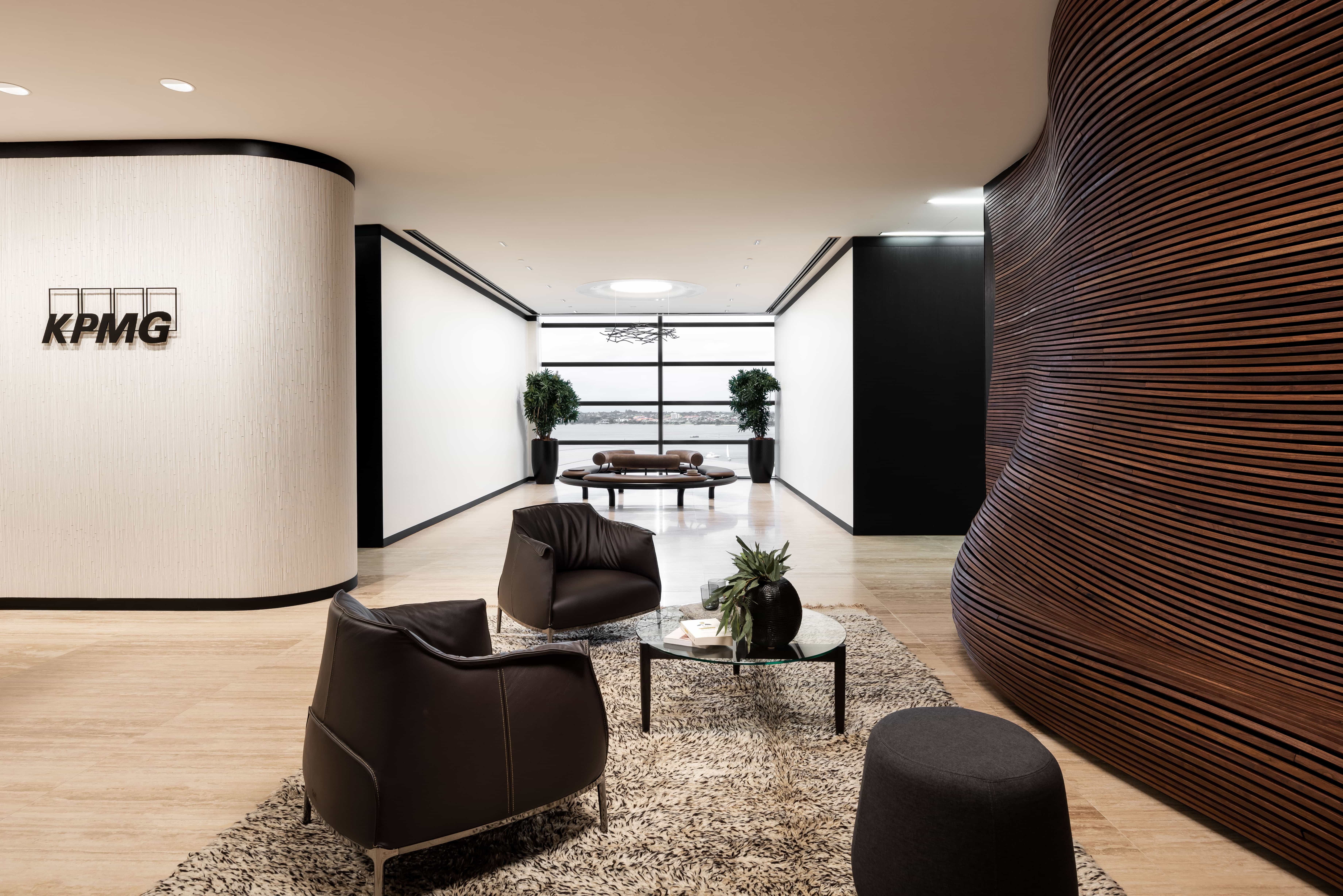 Perth Based Designer Jack Flanagan’s Spectacular Reception Wall At The Woods Bagot Designed West Austral