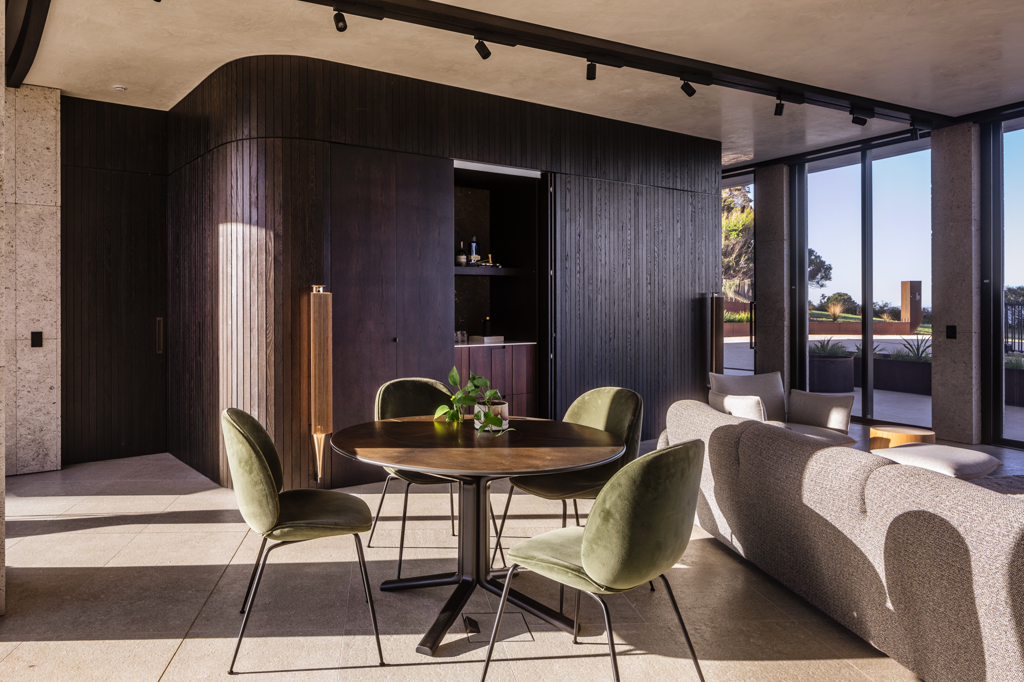 The Home Is A Play On Restraint And Exposure, Compression And Release. Common To Many A Coastal Home, The Central Idea Of The Hearth As ‘home’ Is