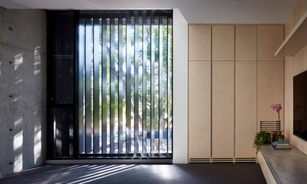 The Linear Glass Formal Element Allows For A Sense Of Relief Between The Two Styles