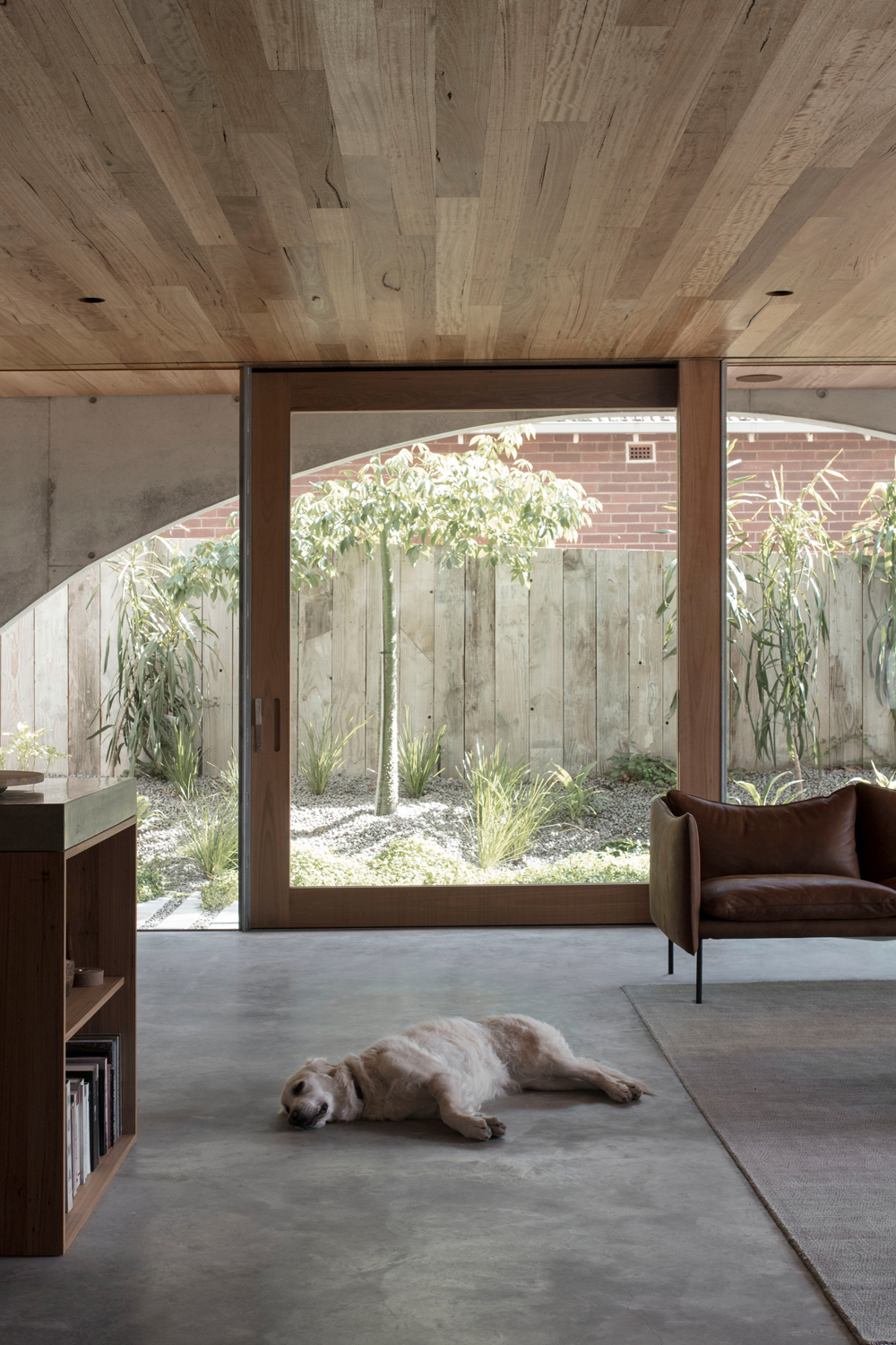 Glazing Is Pulled Back From The Exterior Concrete Walls To Create A Passive Eave To The North, Penetrating Warming Winter Sun Deep Into The Ho