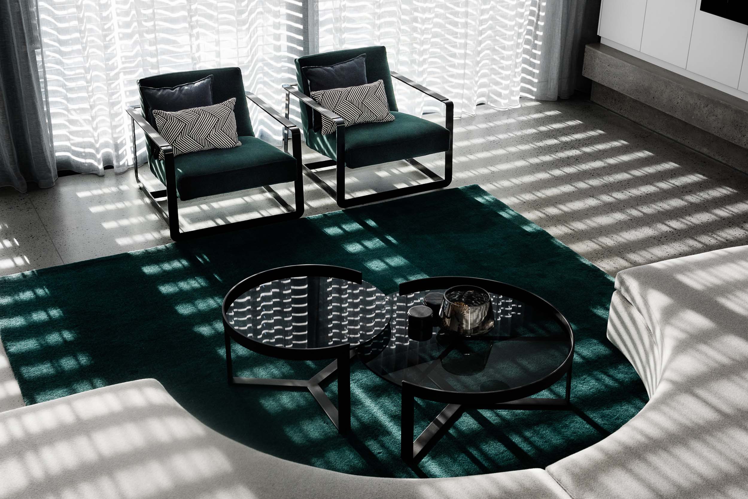 Its Smooth Plaster Finish Cork Screwing From The Lowest Level Of The House To The Upper Terrace Became The Central Focus Of Our Concept To