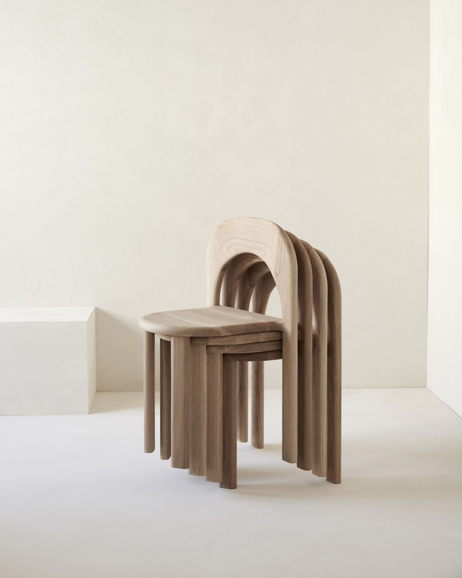 The Odie Chair Is A Stackable Solid American Oak Chair