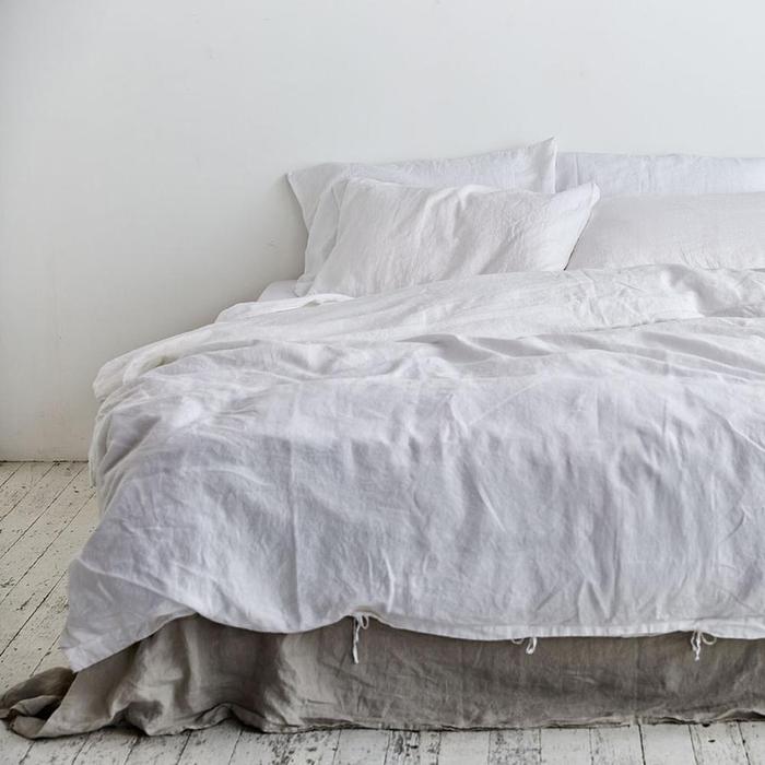 100 Linen Duvet Set in White by IN BED Product Directory The Local