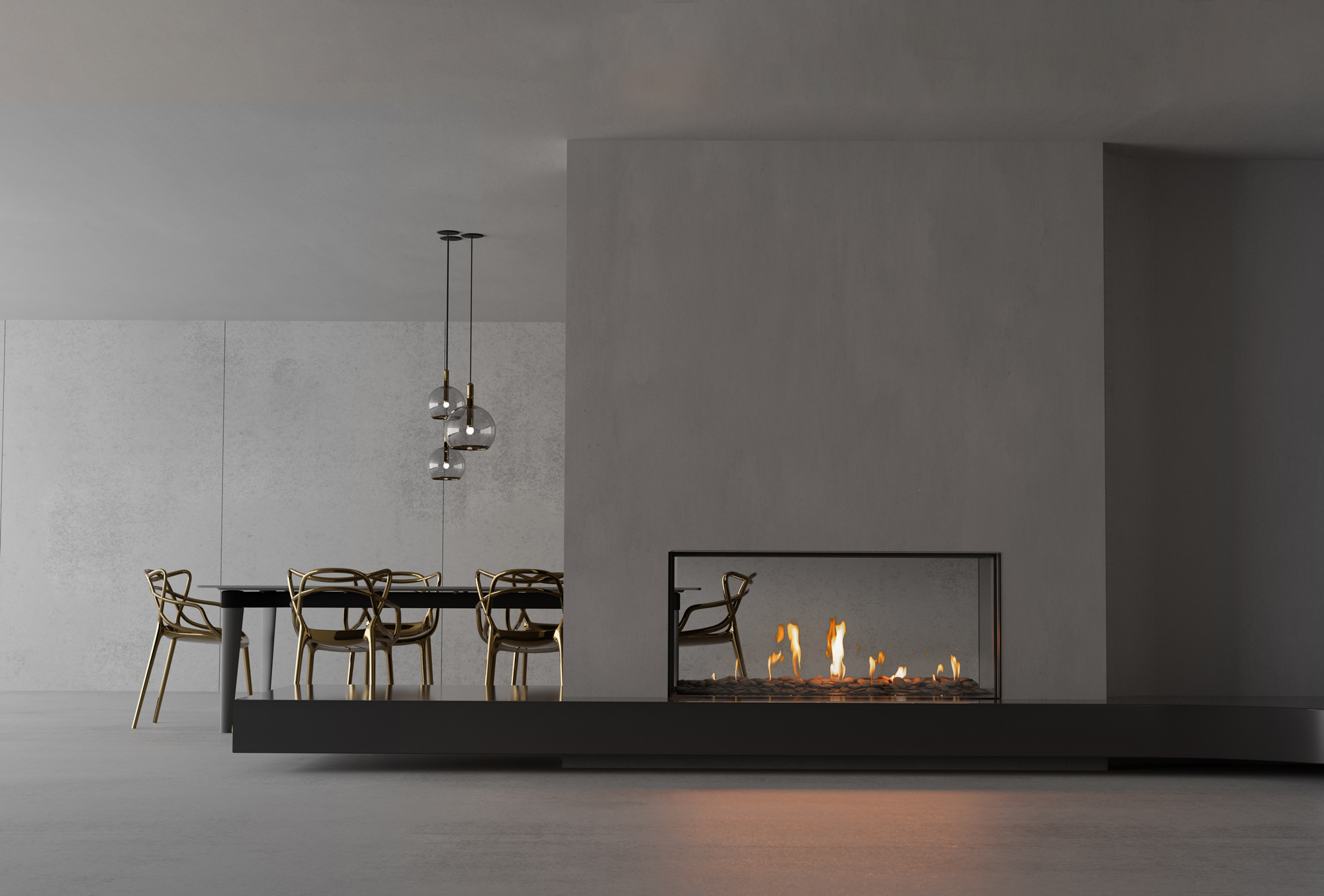 KS1460 Double Sided Gas Fireplace by MODE - Product
