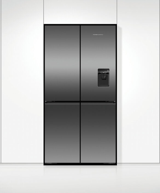 Freestanding Quad Door Refrigerator Freezer, 690L, Ice & Water by