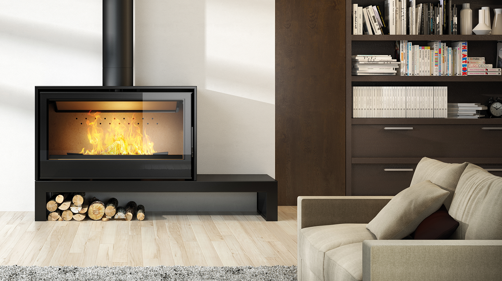 Axis I1000FS Single Sided Contemporary Freestanding Fireplace by Sculpt  Fireplace Collection - Product Directory - The Local Project