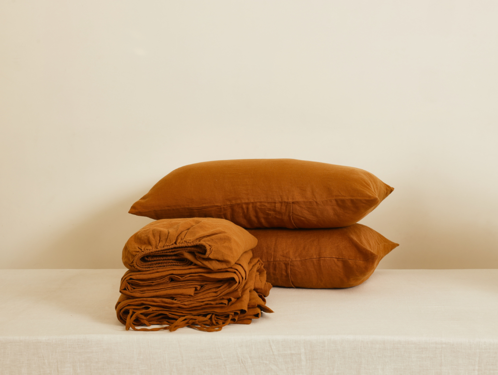 Kenshō Stonewashed Linen Bedcover - Dove Grey