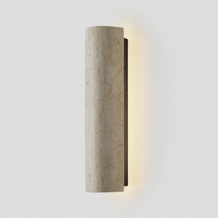 Hero Articolo Studios 1240 Wall Sconce Bronze Travertine On V2 Side