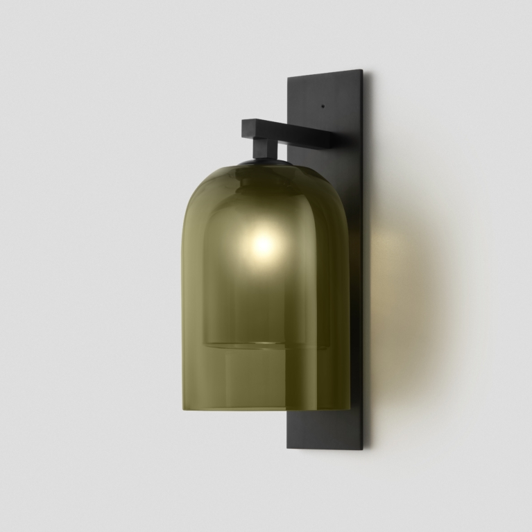 Hero Articolo Studios Lumi Exterior Wall Sconce Black Anodised Frosted Smoke On