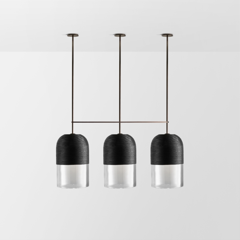 Hero Articolo Studios Indi Pendant Triple Xl Clear Black Weave Bronze On
