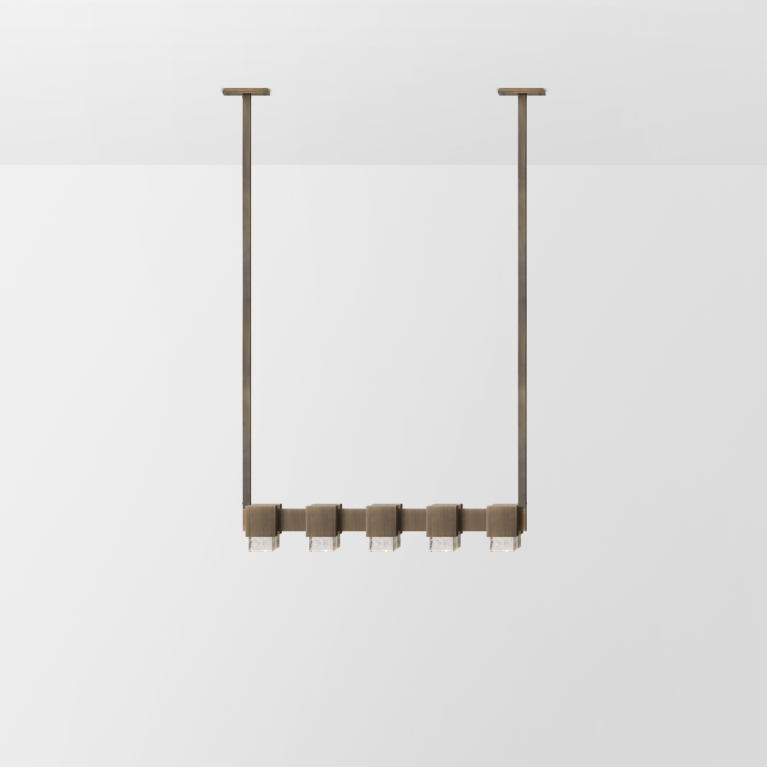 Hero Articolo Studios Cubo Pendant 5 Down Bronze Ice On