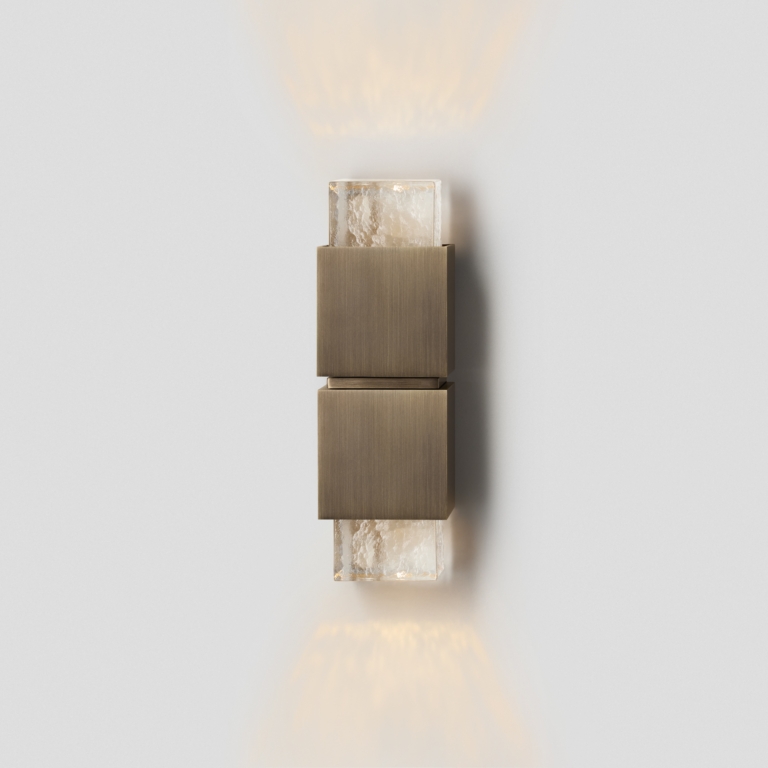 Hero Articolo Studios Cubo Up Down Wall Sconce Bronze Ice On