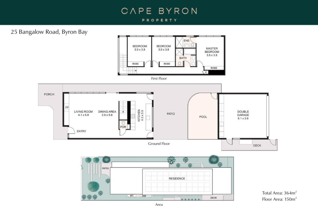 25 Bangalow Road Floorplan (cape Byron Logo)