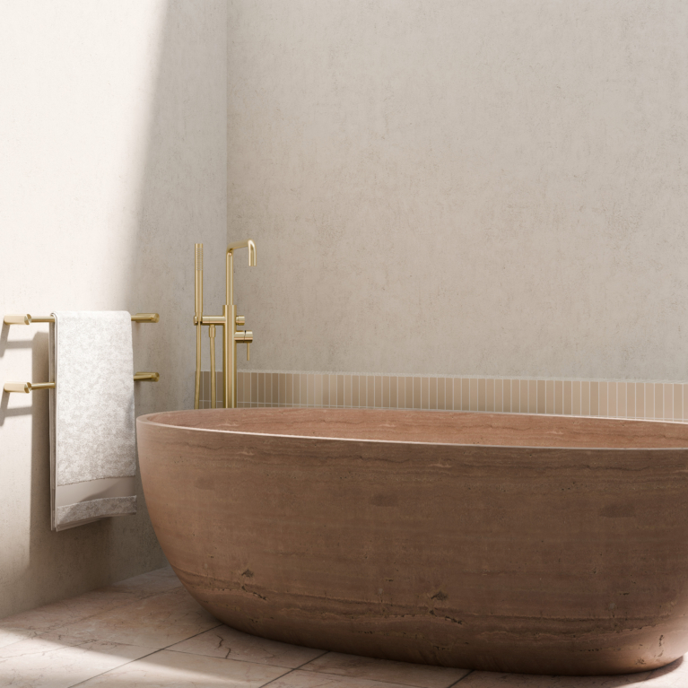 Zen Freestanding Brushed Gold