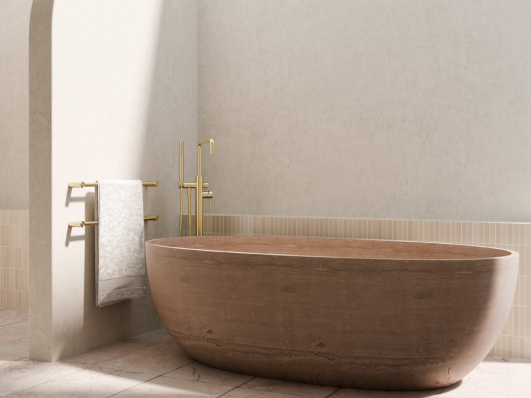Zen Freestanding Brushed Gold