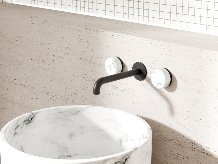 Serenity Arabescato Corchia Matt Black Bathroom (3)