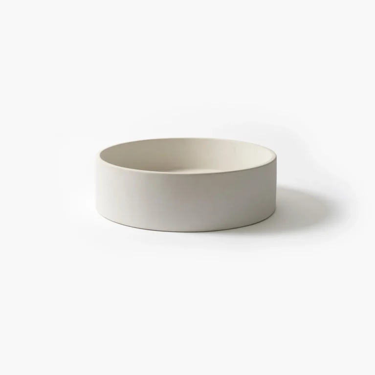Concrete Basin Wirli Round Husk Concrete Studio Front View