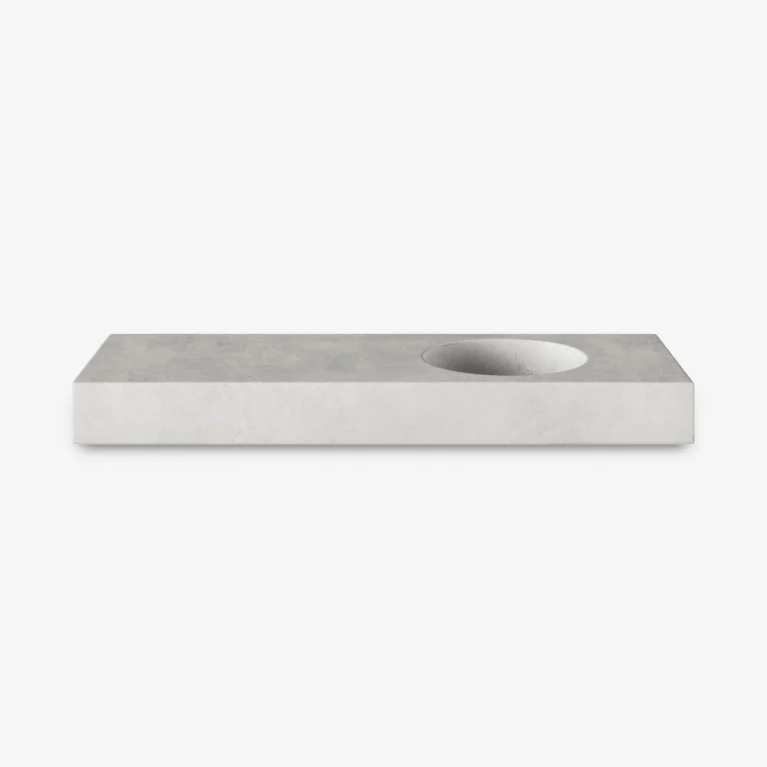 Concrete Wirli Single Light Grey Concrete Studio Front View