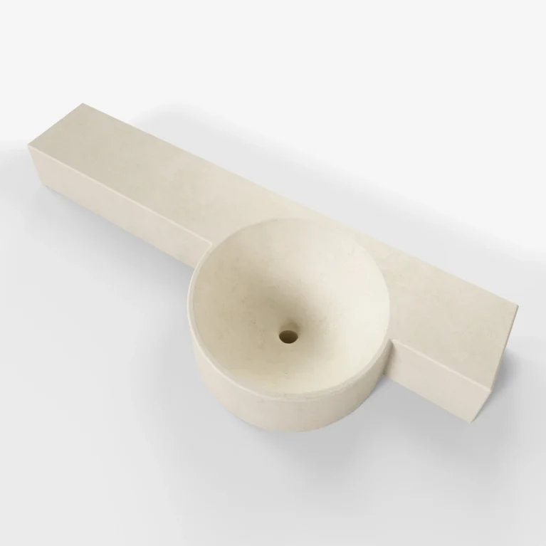 Concrete Vanity Boya Semi Recessed Husk Concrete Studio Plan View 2